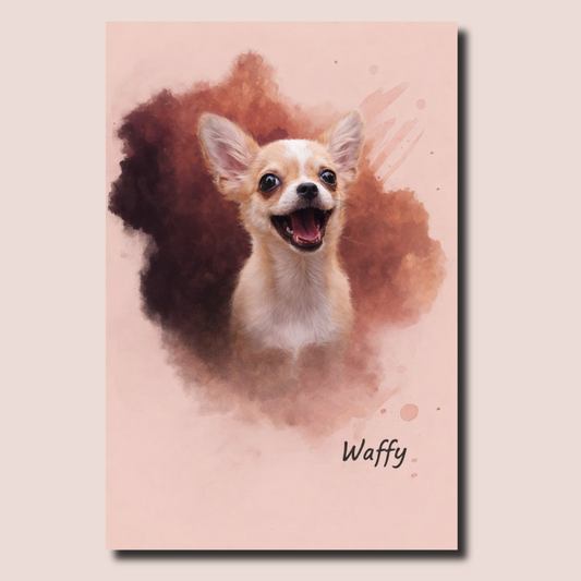 Modern Watercolor Pet Portrait