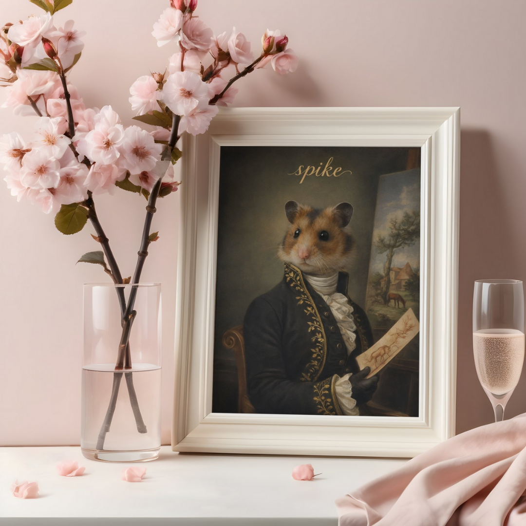 Classic Scholar Pet Portrait