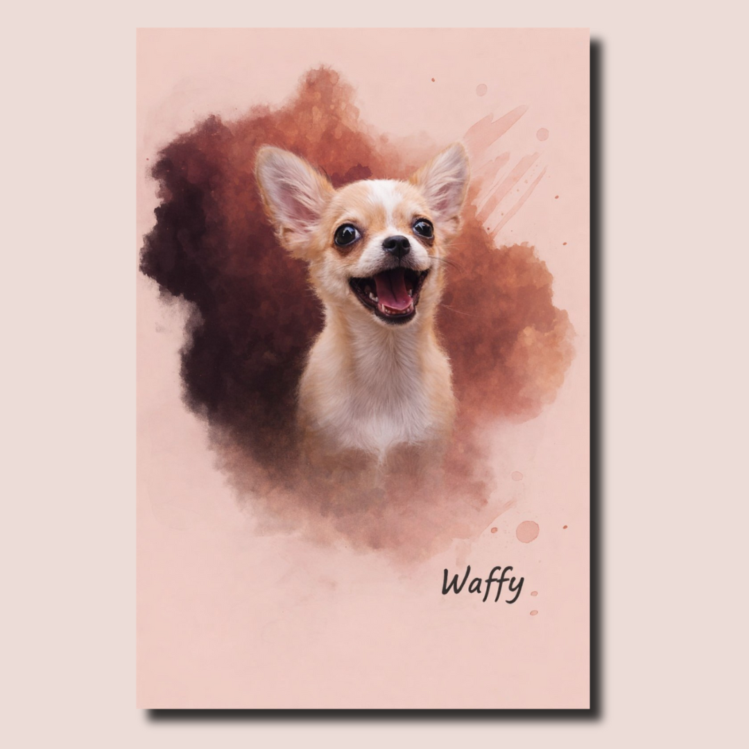 Modern Watercolor Pet Portrait