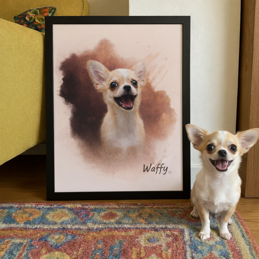 Modern Watercolor Pet Portrait