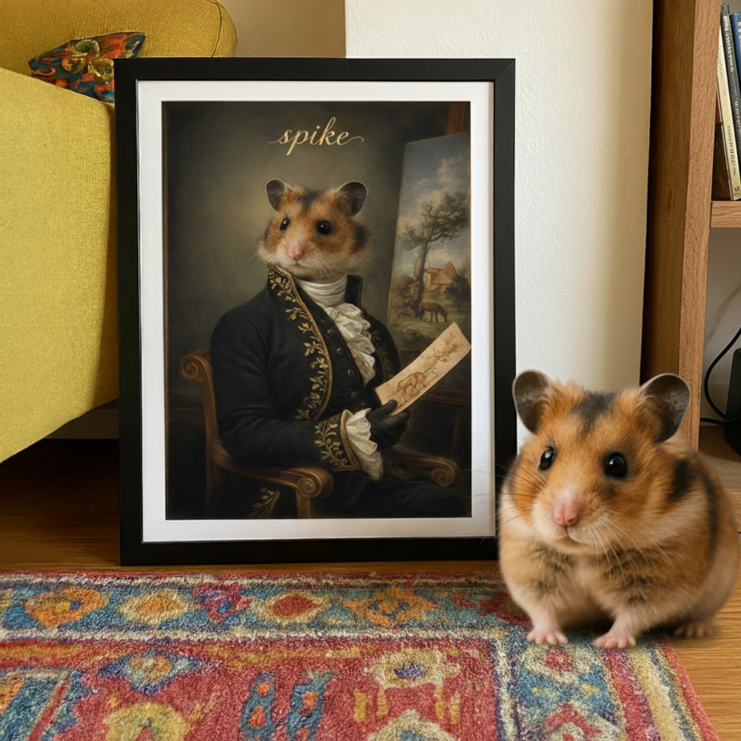 Classic Scholar Pet Portrait