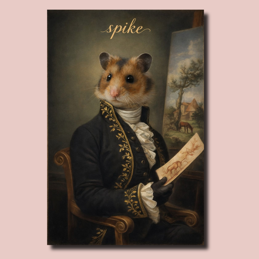 Classic Scholar Pet Portrait